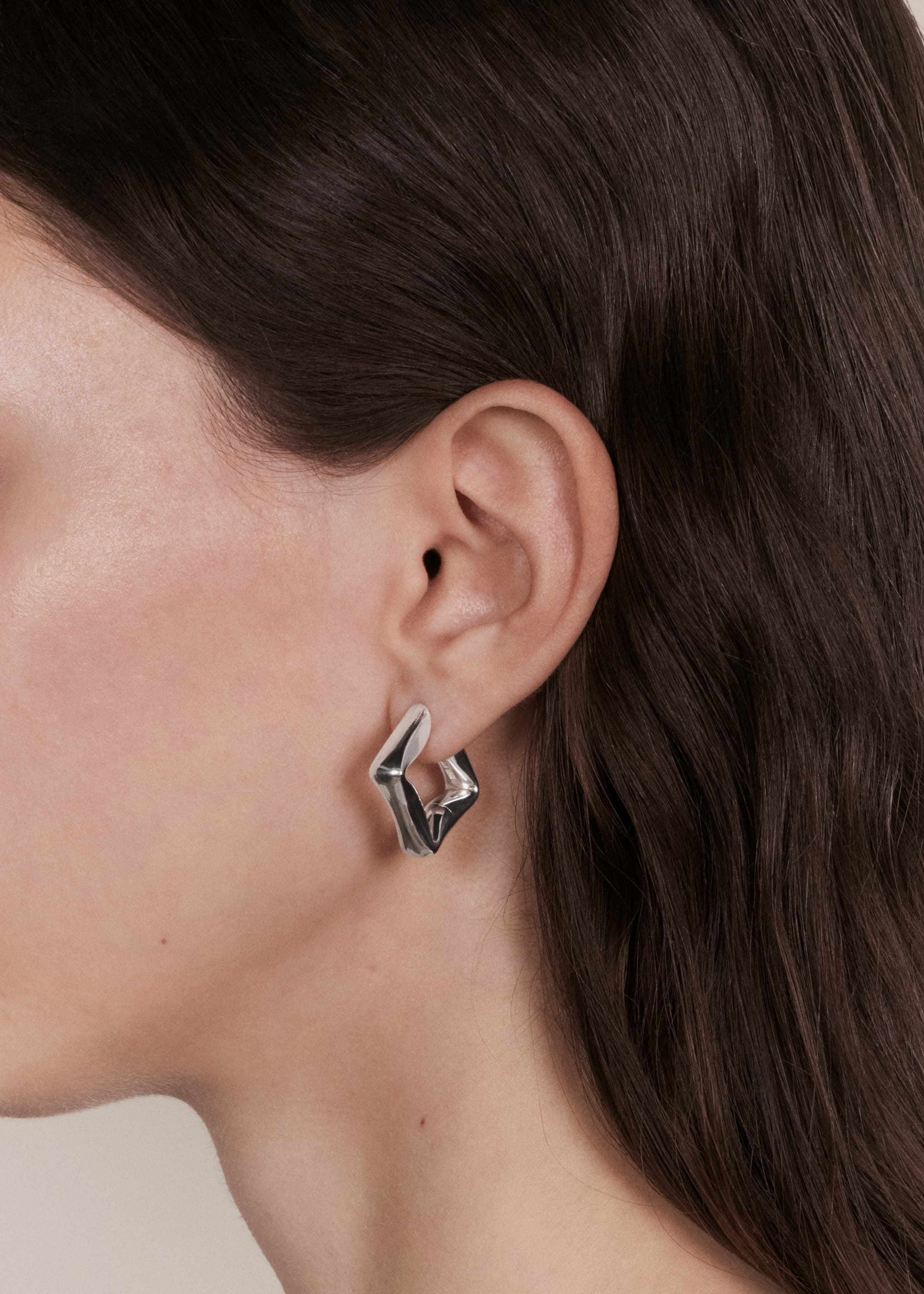 Straw earrings large